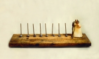 beeswax, wood and metal, 15 Χ 50,5 Χ 15 cm