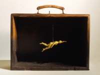 beeswax and wooden box, 32 X 38 X 14 cm
