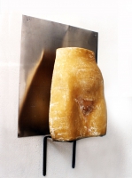 beeswax and metal, 55 X 72 X 24 cm 